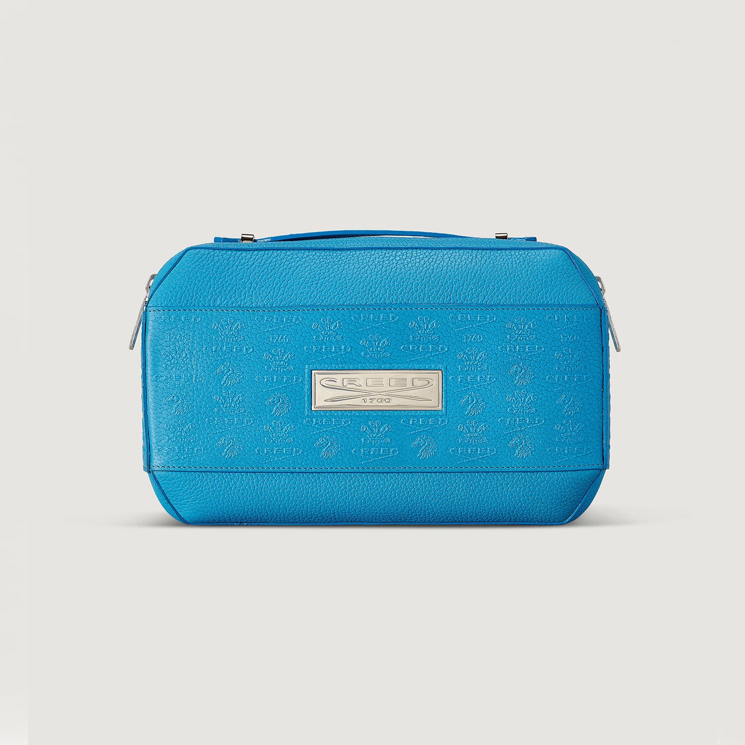 Blue Leather Wash Bag